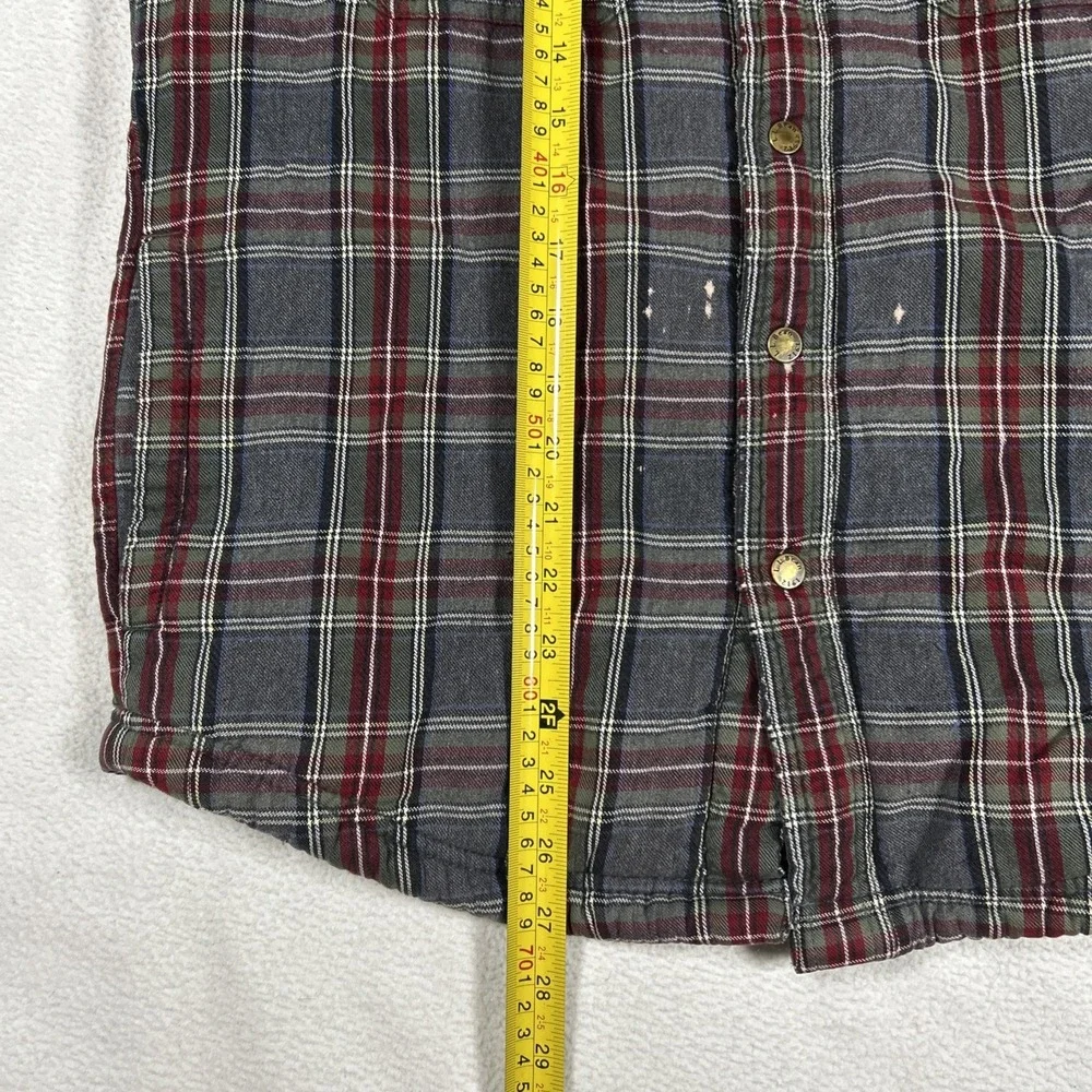 LL Bean Sherpa Lined Scotch‎ Plaid Shirt Jacket Men's S Shacket Slightly Fitted